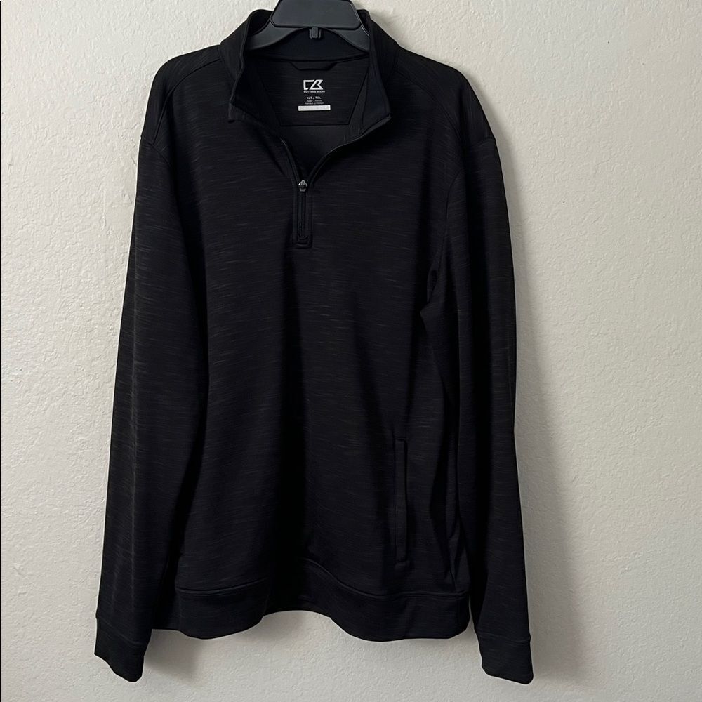 Cutter & Buck Men's  Black Quarter-Zip Pullover in Size XLT